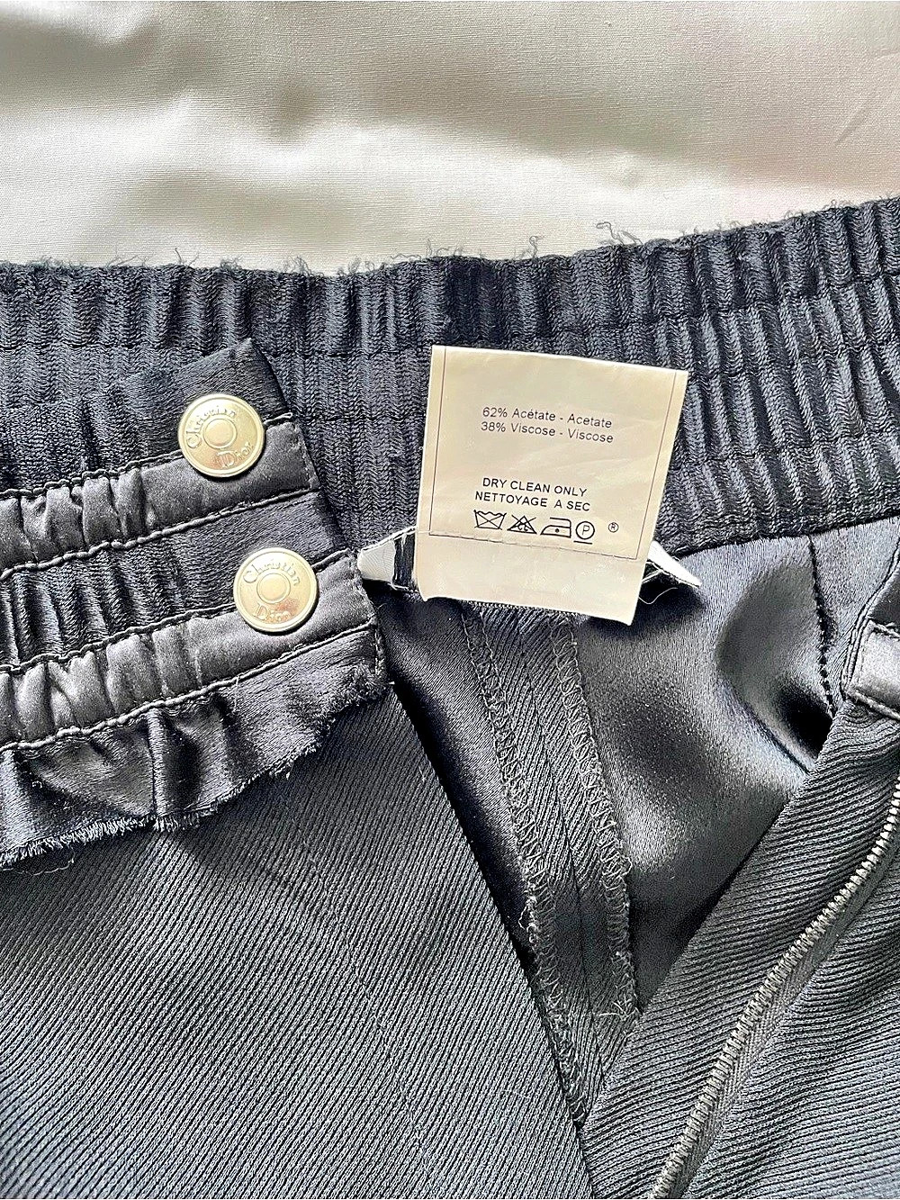 Vintage Christian Dior Wide Leg Boutique Black Flared Trousers – Rare Tall Girl - Picture 5 of 9
